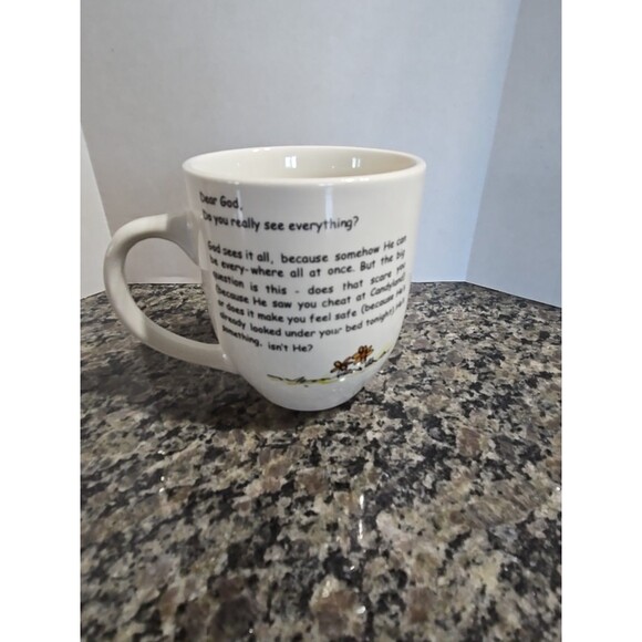 Dear God, Well I Can Tell You I Have a Lot of Questions Coffee Mug/Cup - Picture 3 of 6